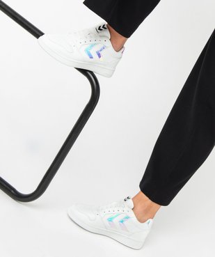 Baskets femme à lacets et à bande contrastante - Hummel vue1 - HUMMEL - GEMO