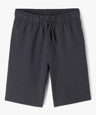Bermuda en maille unie à taille élastiquée garçon vue1 - GEMO (JUNIOR) - GEMO