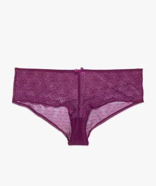 Shorty en dentelle et tulle femme grande taille vue4 - GEMO(HOMWR FEM) - GEMO