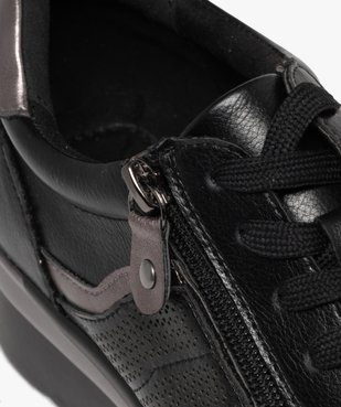 Baskets confort avec lacets et zip femme vue6 - G'FLEX GEMO FOR GOOD - GEMO