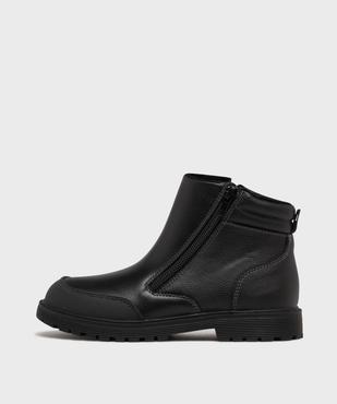 Boots fourrés avec fermeture double zip garçon - Buggy vue3 - BUGGY - GEMO