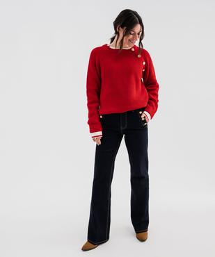 Pull en côtes perlées esprit marinière femme - LuluCastagnette vue4 - LULU CASTAGNETTE GEMO FOR GOOD - GEMO