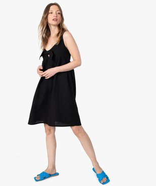 Robe femme à bretelles en gaze de coton vue1 - GEMO(FEMME PAP) - GEMO