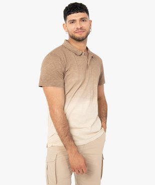 Polo homme à manches courtes effet tie and dye vue1 - GEMO (HOMME) - GEMO