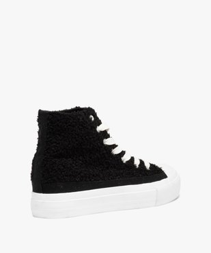Baskets femme montantes en textile bouclé uni - Banana Moon vue4 - B&M BY BANANA M - GEMO