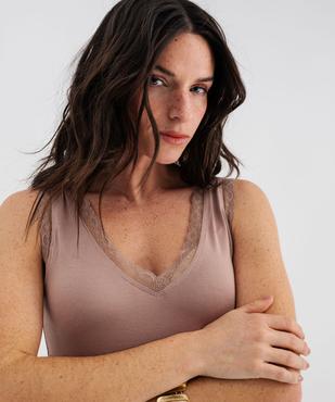 Débardeur en viscose double porté femme vue2 - GEMO 4G FEMME - GEMO