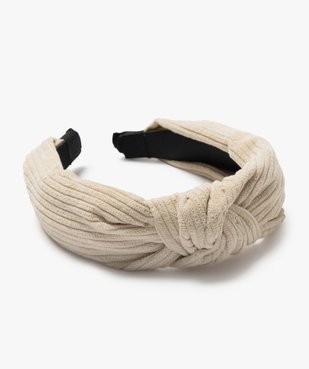 Serre-tête femme large en velours côtelé vue1 - GEMO (ACCESS) - GEMO