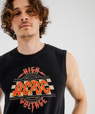 Débardeur en jersey de coton imprimé homme - AC/DC vue3 - ACDC - GEMO
