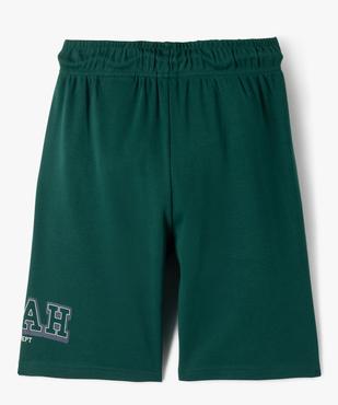 Bermuda en maille avec ceinture élastique garçon vue3 - GEMO (JUNIOR) - GEMO