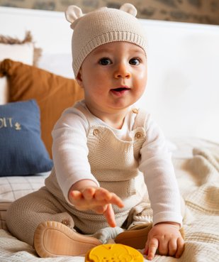 Bonnet de naissance en tricot vue4 - GEMO 4G BEBE - GEMO