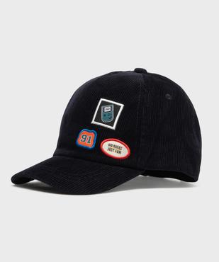 Casquette en coton côtelé fille avec motifs brodés vue1 - GEMO (ACCESS) - GEMO