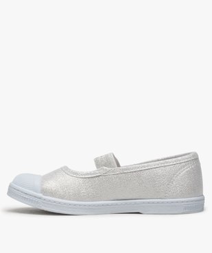 Tennis fille en toile façon ballerines à bout renforcé vue3 - GEMO (ENFANT) - GEMO