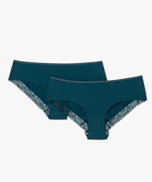 Shorty femme en microfibre et dentelle (lot de 2) vue4 - GEMO(HOMWR FEM) - GEMO
