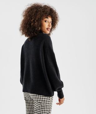 Pull ample à col montant en laine et mohair femme vue3 - GEMO(FEMME PAP) - GEMO