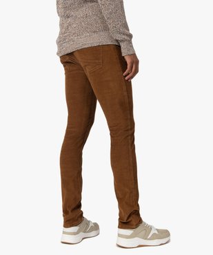 Pantalon homme en velours fines côtes extensible vue3 - GEMO (HOMME) - GEMO