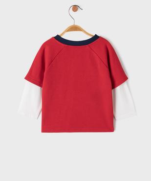 Maillot de sport manches longues effet 2-en-1 bébé garçon vue3 - GEMO 4G BEBE - GEMO
