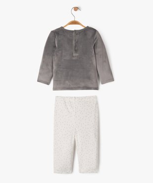 Pyjama en velours deux pièces avec motif ours bébé garçon vue4 - GEMO(BB COUCHE) - GEMO