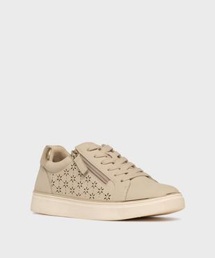 Baskets basses à lacets et zip femme - Valentina Baldano vue2 - VALENTINA BALDA - GEMO