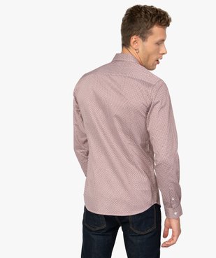 Chemise homme à motifs colorés coupe slim vue3 - GEMO (HOMME) - GEMO