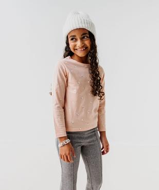 Tee-shirt manches longues imprimé fille vue5 - GEMO 4G FILLE - GEMO
