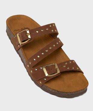 Mules semelle intérieure cuir anatomique  à clous femme vue5 - VALENTINA BALDA - GEMO