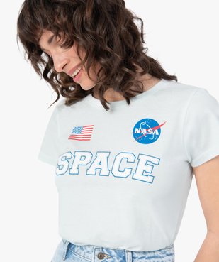 Tee-shirt femme à manches courtes avec inscription – The Space Collection vue1 - NASA - GEMO
