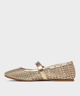 Ballerines tressées en matière métallisée femme - Follow Me vue3 - FOLLOW ME - GEMO