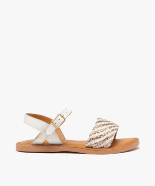 Sandale fille blanche vue1 - TANEO GEMO FOR GOOD - GEMO