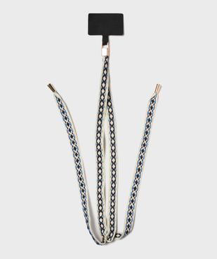 Cordon de téléphone tissé avec mousqueton vue1 - GEMO (ACCESS) - GEMO