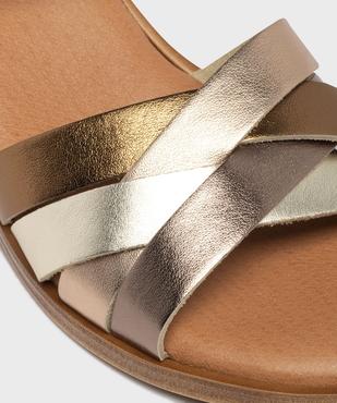 Sandales à talon moyen et larges brides brillantes femme - Tanéo vue6 - TANEO - GEMO