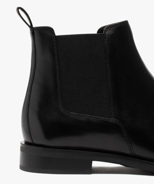 Boots homme style chelsea unis dessus cuir vue6 - Nikesneakers(URBAIN) - Nikesneakers
