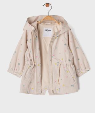 Manteau coupe-vent à capuche bébé fille vue2 - GEMO(BEBE DEBT) - GEMO