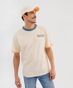 Tee-shirt manches courtes avec message amour mixte - Gémo X Maëva vue8 - GEMO 4G FEMME - GEMO