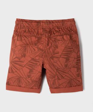 Bermuda en twill de coton imprimé tropical garçon vue4 - GEMO (ENFANT) - GEMO