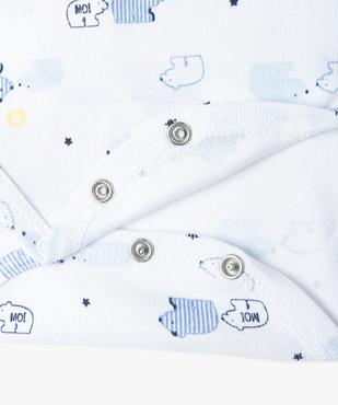 Bodies bébé à manches longues fermeture croisée (lot de 3) - No gaspi vue3 - NOGASPI - GEMO