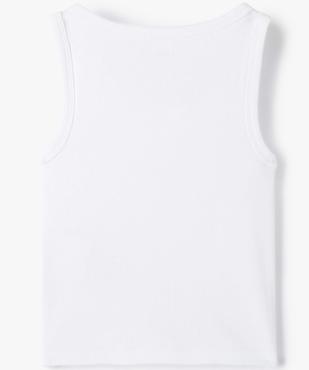 Débardeur fille en maille côtelée coupe courte vue3 - GEMO (JUNIOR) - GEMO