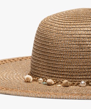 Chapeau femme forme capeline en paille et fil lurex vue2 - GEMO (ACCESS) - GEMO