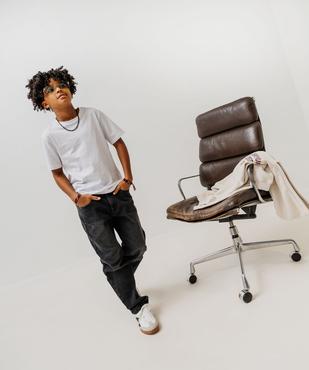 Tee-shirt à manches courtes uni garçon vue5 - GEMO (JUNIOR) - GEMO