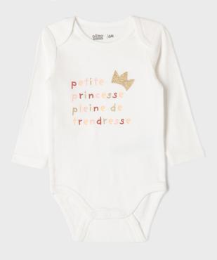 Bodies manches longues bébé fille (lot de 3) vue7 - GEMO 4G BEBE - GEMO