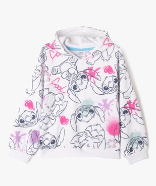 Sweat à capuche motif Stitch façon graffiti fille - Disney vue1 - LILO & STITCH - GEMO
