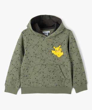 Sweat à capuche à motifs Pikachu garçon - Pokemon vue1 - POKEMON - GEMO