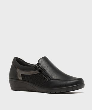 Derbies zippées à talon compensé femme - g'flex vue2 - G'FLEX - GEMO