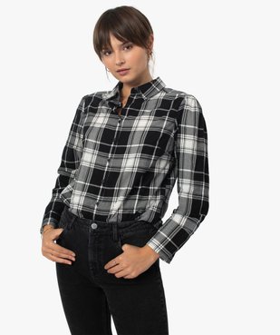 Chemise femme à carreaux 100% coton vue1 - GEMO(FEMME PAP) - GEMO