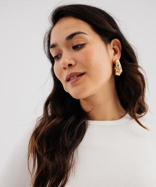 Tee-shirt manches longues extensible en coton et modal mélangés femme vue2 - GEMO(FEMME PAP) - GEMO