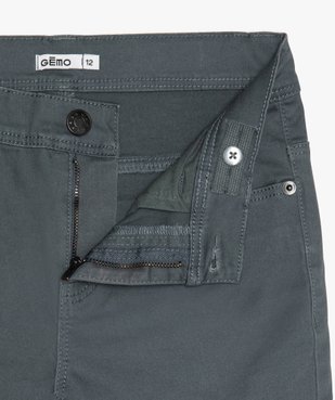 Pantalon garçon coupe skinny en toile extensible vue2 - GEMO (JUNIOR) - GEMO