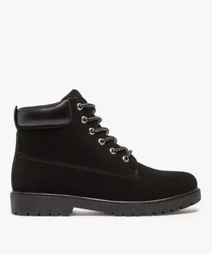 Boots femme à lacets col rembourré et semelle crantée vue1 - GEMO (CASUAL) - GEMO