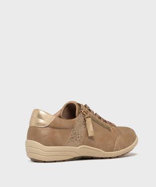 Derbies confort à talon compensé et détails brillants femme vue4 - HOBIZ - GEMO