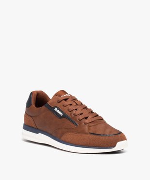 Baskets homme casual à lacets bi-matières - Redskins vue2 - REDSKINS - GEMO