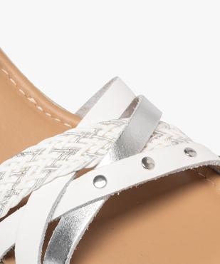 Sandales à brides en cuir sur semelle compensée femme - Tanéo vue6 - TANEO - GEMO
