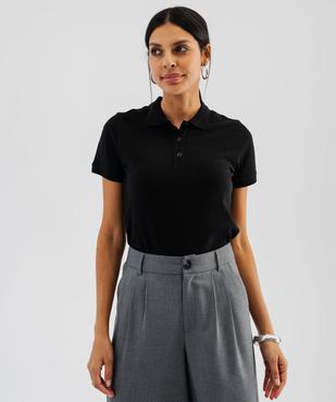 Polo à manches courtes en coton piqué femme  vue1 - GEMO 4G FEMME - GEMO